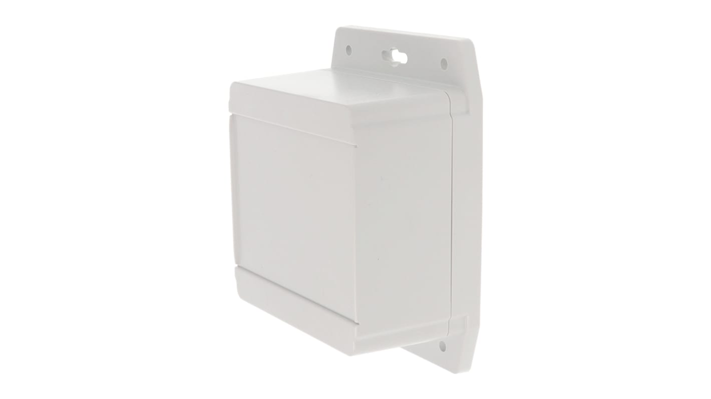 Hammond 1555F Series RAL 7035 Light Grey Polycarbonate Enclosure, IP66, IP68, Flanged, Grey Lid, 105 x 105 x 62mm