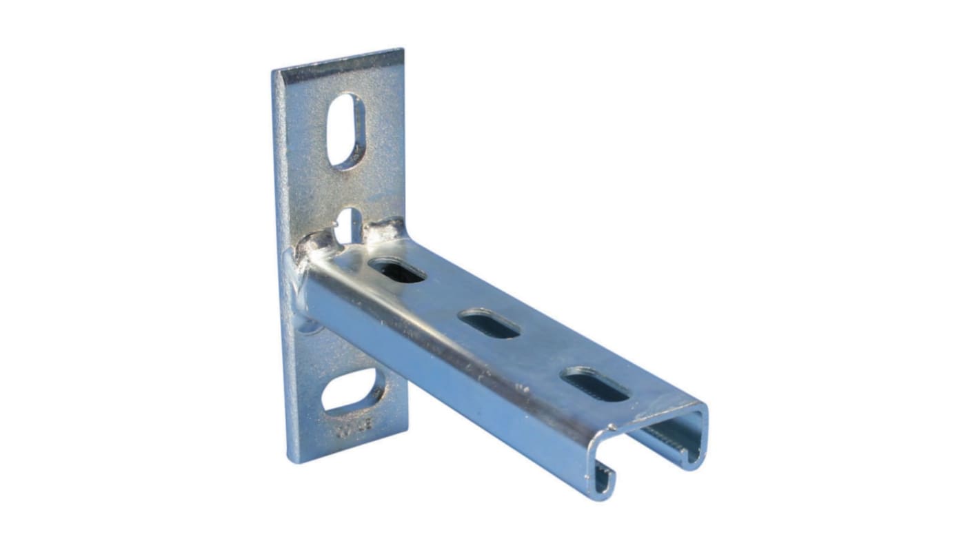 nVent CADDY Steel Slotted DIN Rail, C Compatible, 450mm x 45mm x 125mm