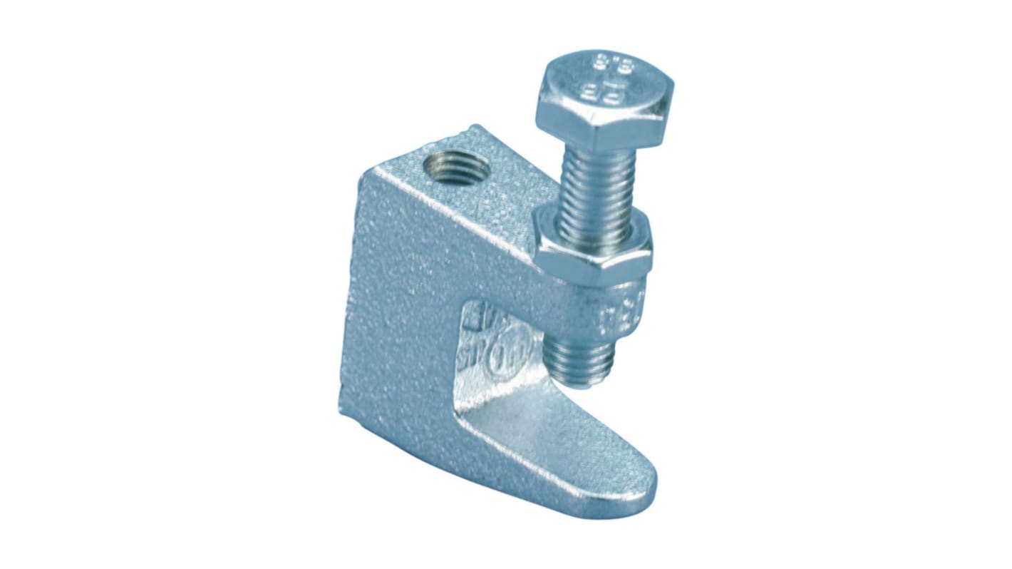 nVent CADDY Galvanised Cast Iron Beam Clamp, 122.3kg Holding Weight, Fits Channel Size 18mm