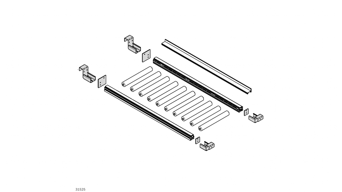 Bosch Rexroth Schienenhalter mit Anschlag, 92mm x 49.8mm x 80mm