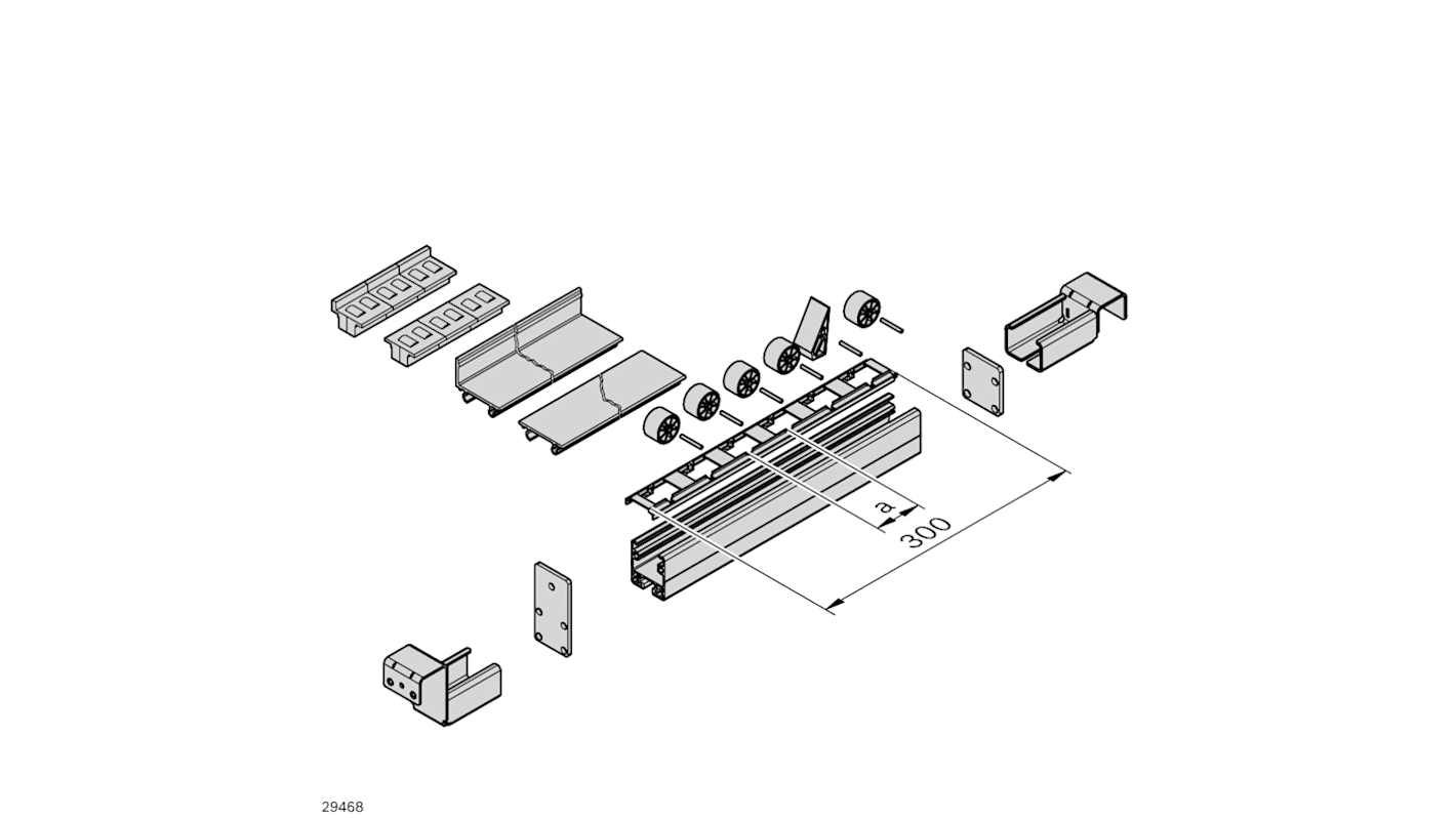 Bosch Rexroth Verbindungskomponente, Xlean Halter, Adapter passend für D28