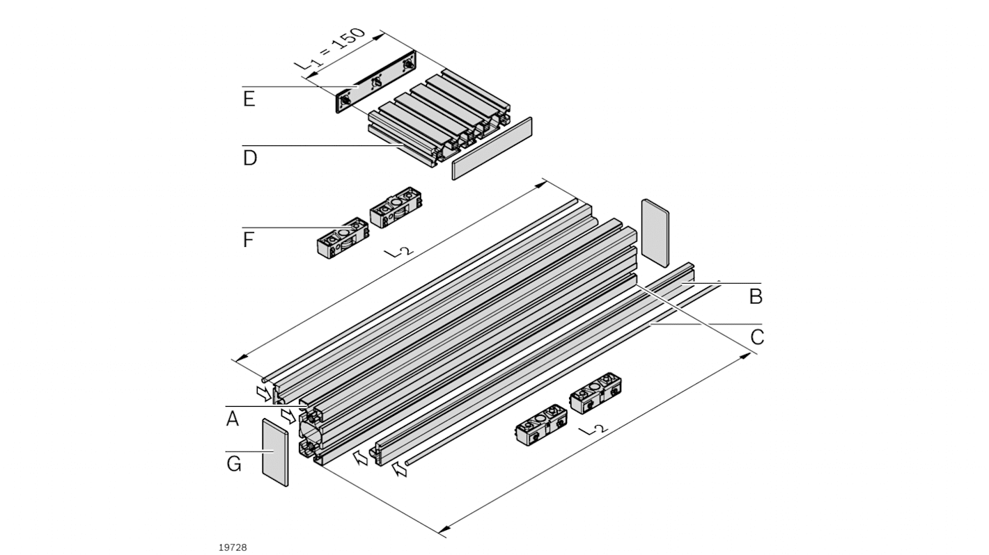 Bosch Rexroth 8 Strut Profile