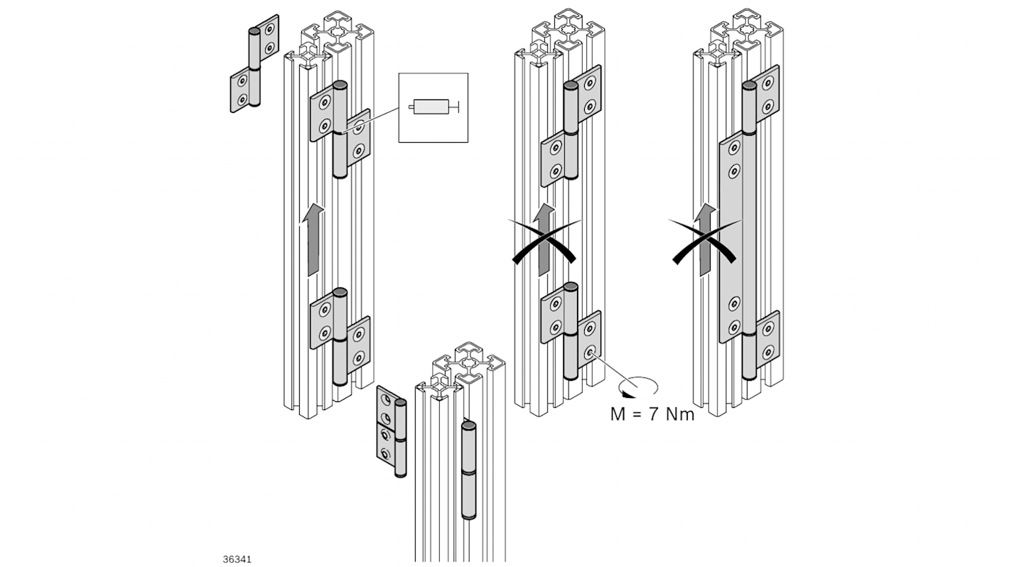 Bosch Rexroth 丁番 ヒンジピン アルミニウム