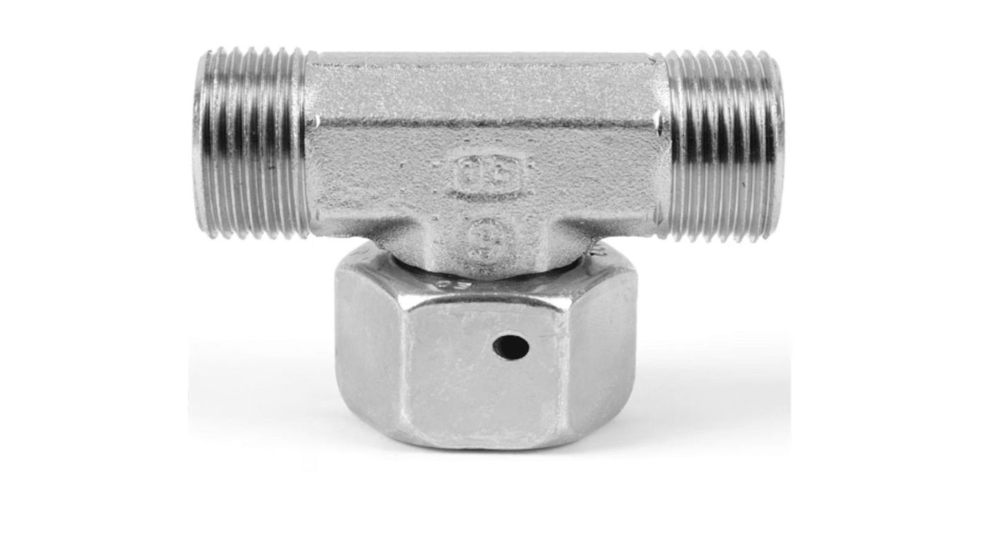Parker Hydraulic Swivel Nut Tee 6 mm to 6 mm, ET06LOMDCF RS