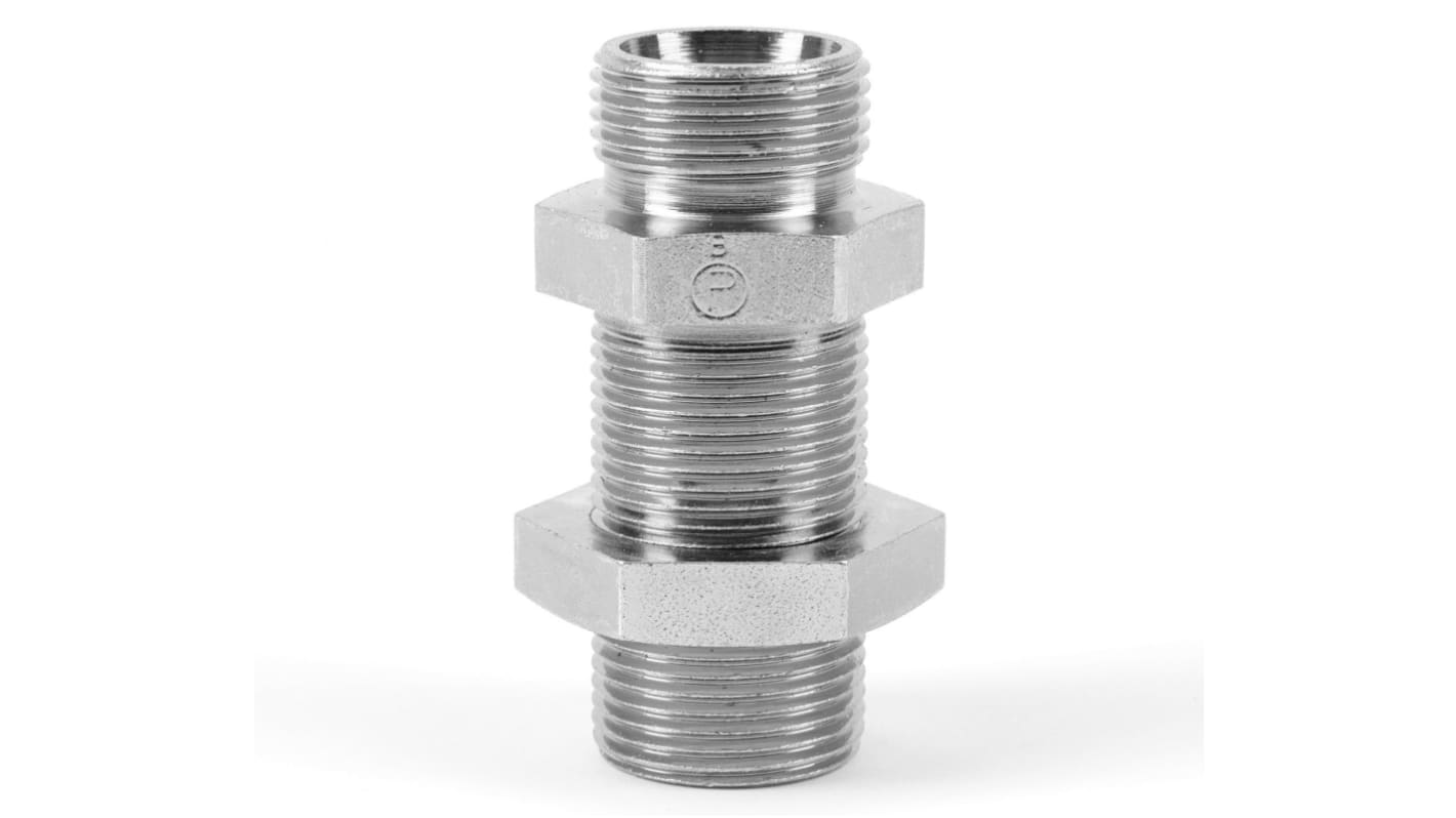 Racor hidráulico, Parker, SV12SOMDCF, Connector A Tubo 12, Connector B 12 mm