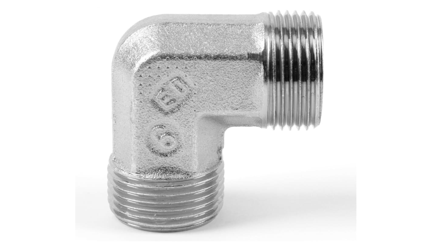 Racor hidráulico, Parker, W35LCFX, Connector A Cono macho de 24°, Connector B Cono macho de 24°