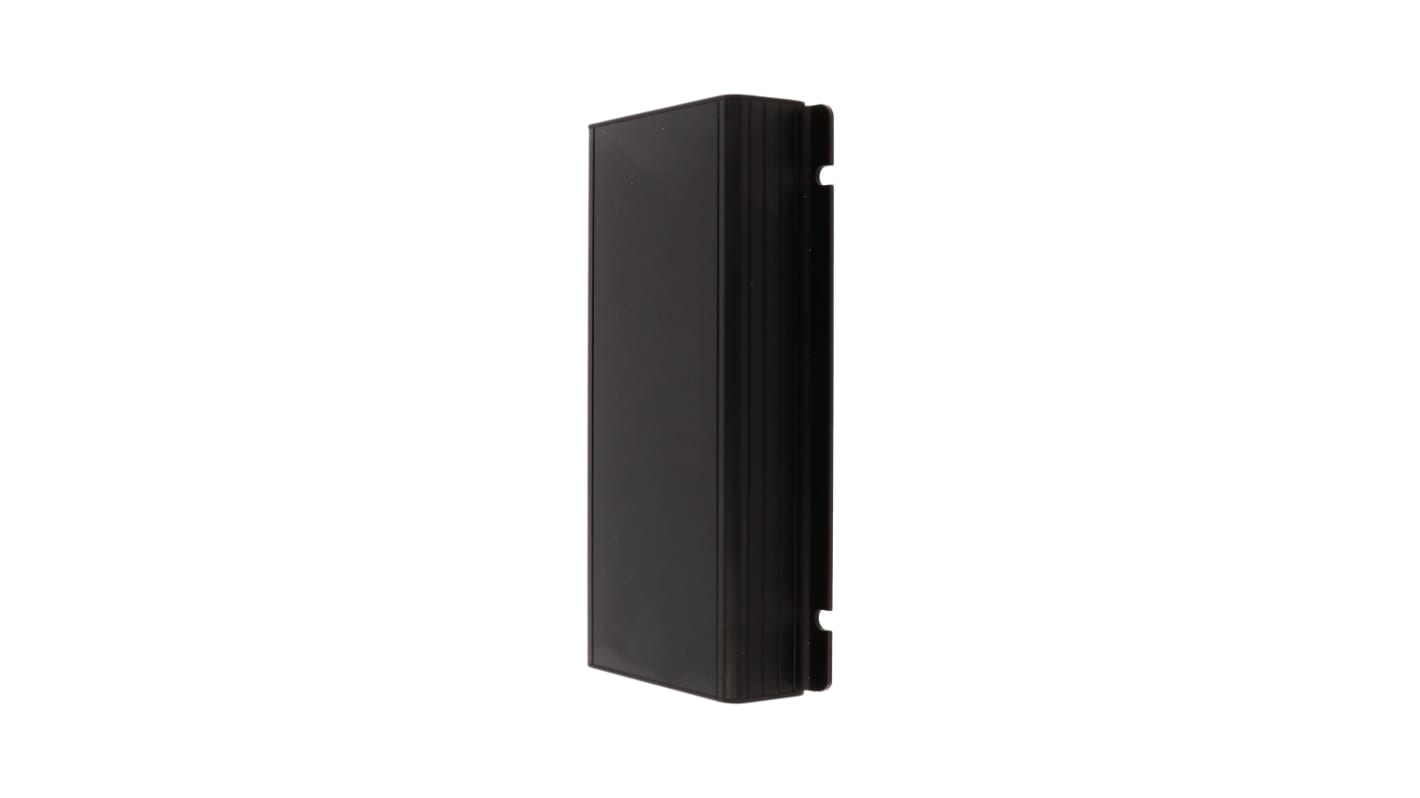 Hammond 1455F Series Black Aluminium Enclosure, IP54, Flanged, Black Lid, 160 x 78 x 28mm