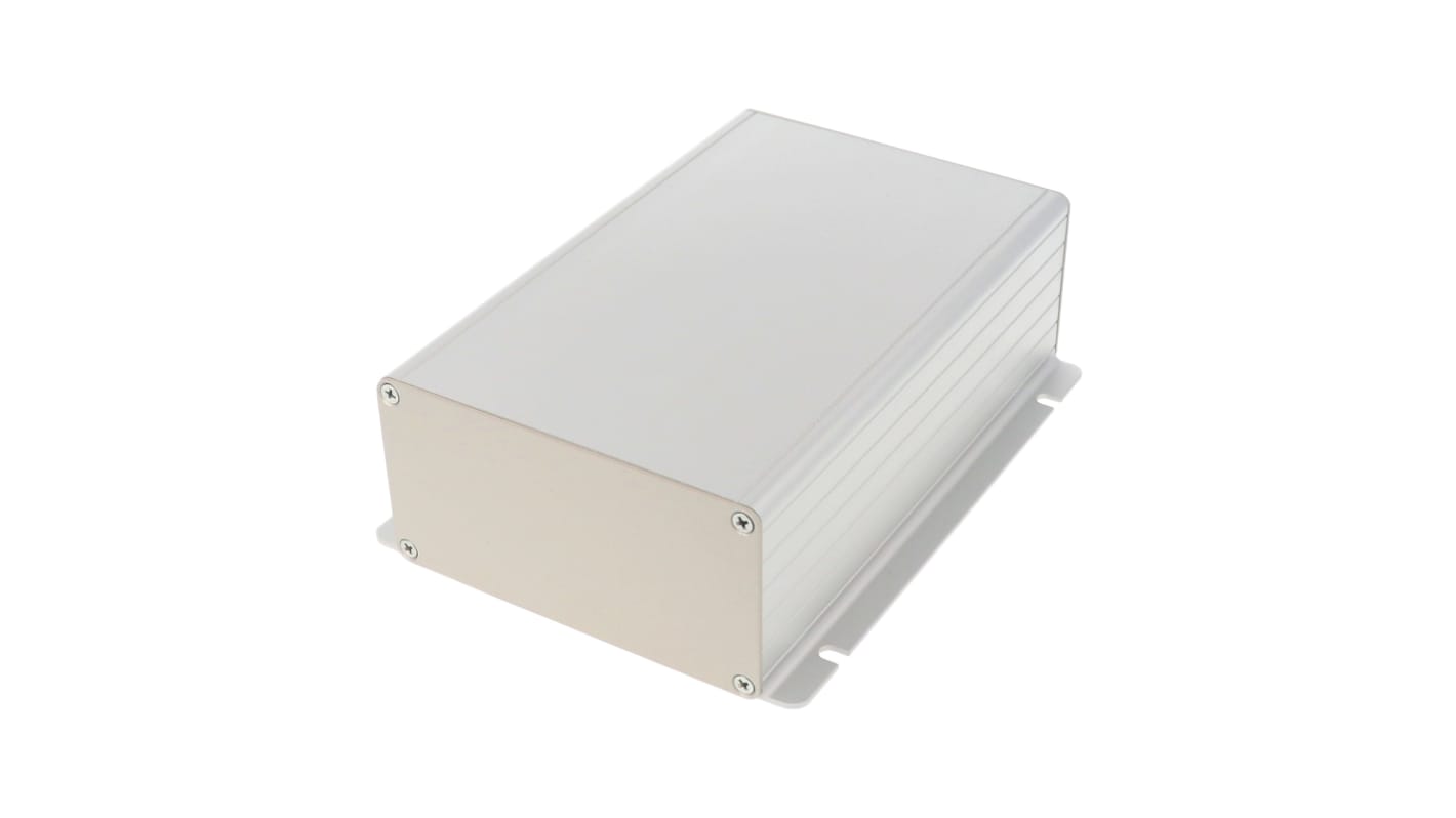 Hammond 1455F Series Clear Anodised Aluminium Enclosure, IP54, Flanged, Clear Lid, 121 x 78 x 28mm