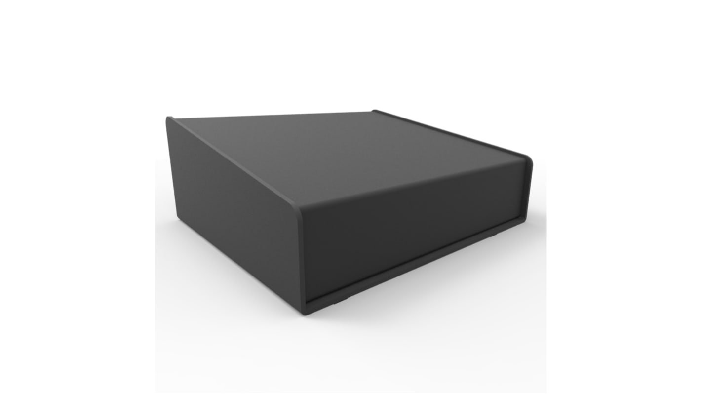 Hammond 1456 Series Black Aluminium Enclosure, IP31, Black Lid, 140 x 165 x 64mm