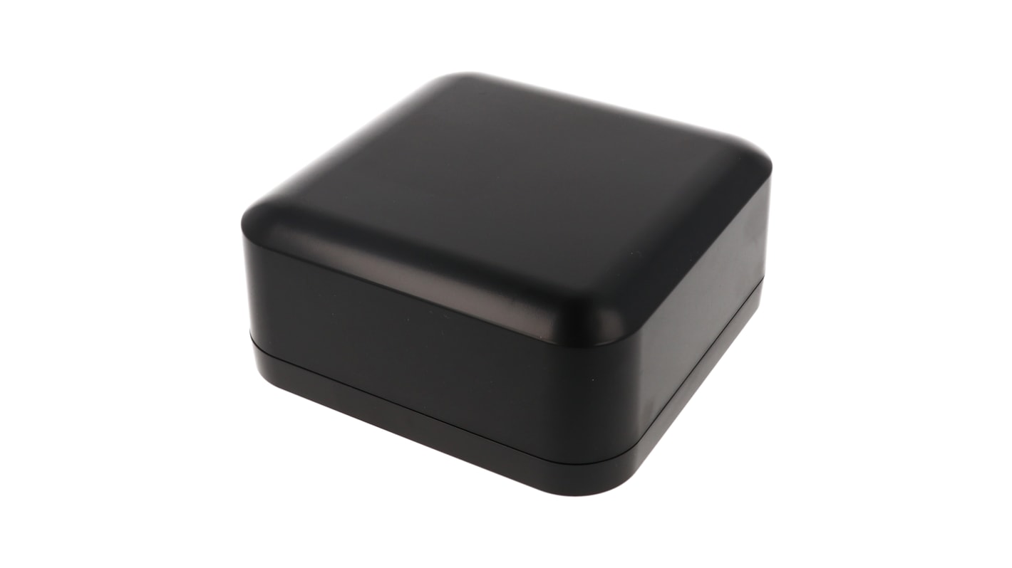 Hammond 1556 Series Black ABS, Plastic General Purpose Enclosure, IP54, Flanged, Black Lid, 160 x 160 x 70mm