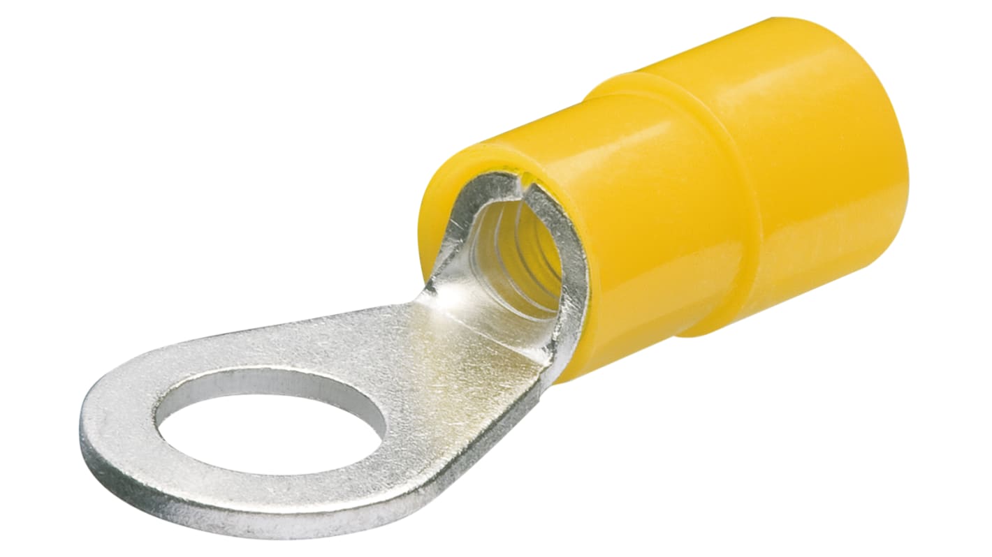 Knipex, 97 99 1 Insulated Ring Terminal, 5mm Stud Size, Yellow