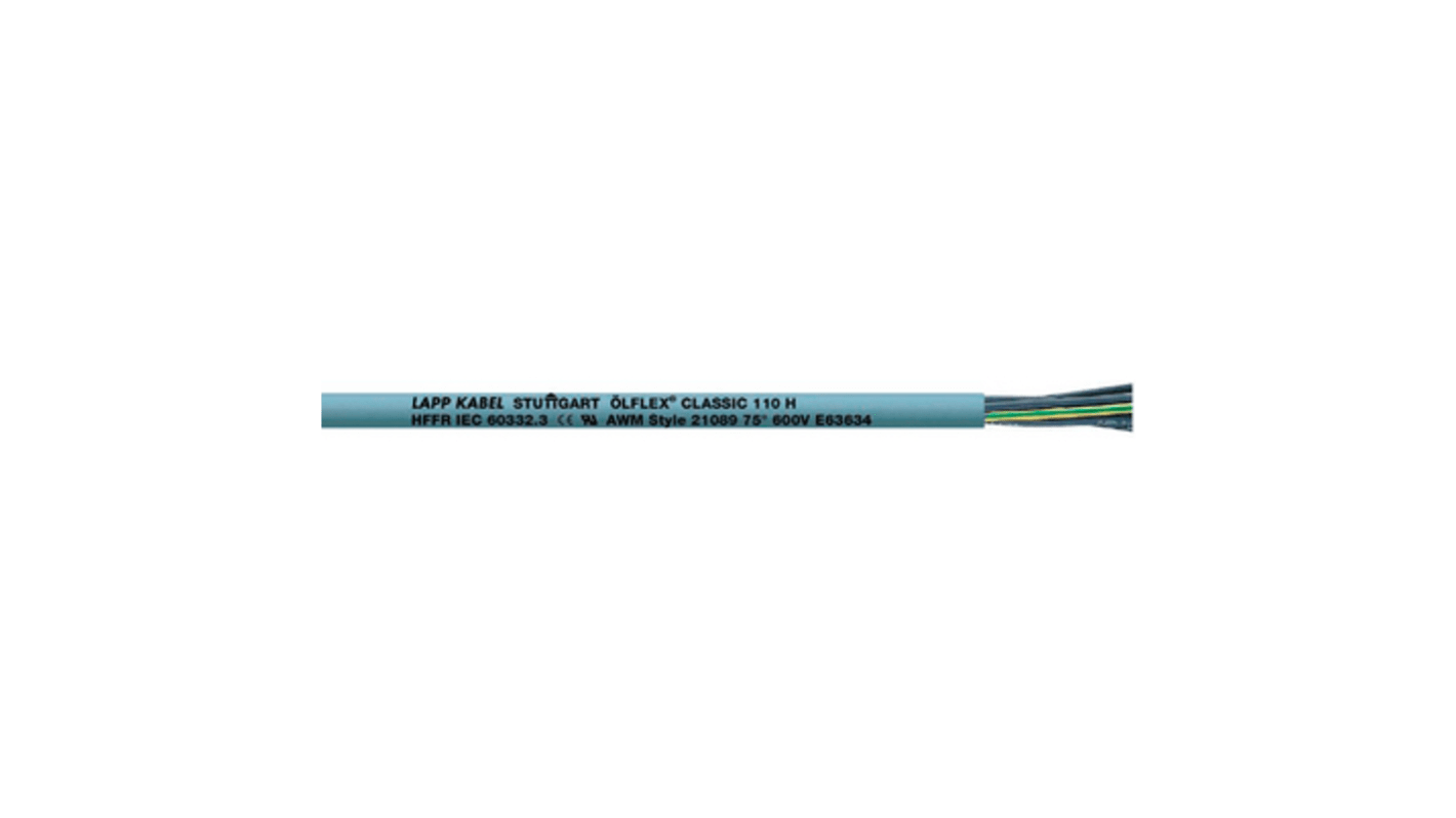 Lapp 2 Core Power Cable, 0.5 mm², 100m, Grey Halogen Free Compound Sheath, Flexible Multicore, 500 V ac