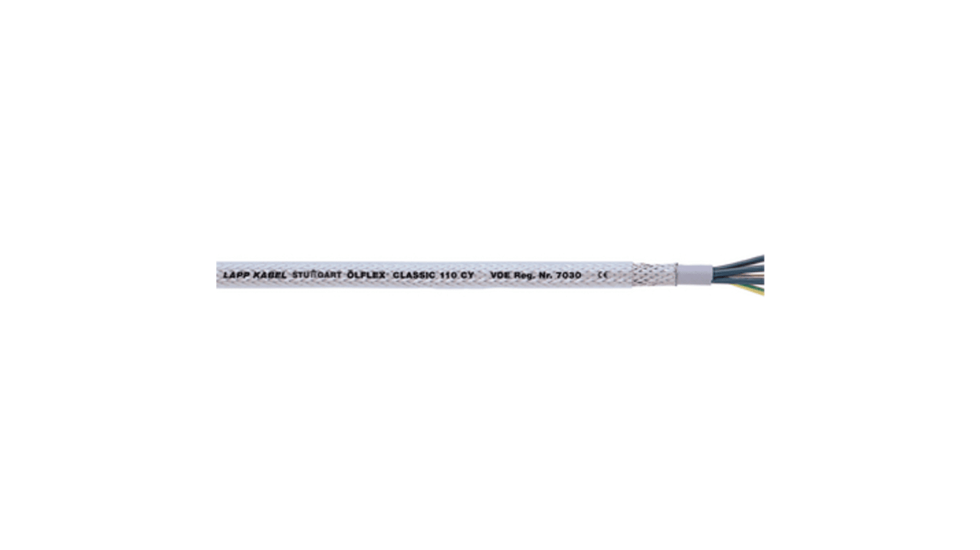 Lapp Netzkabel, 7-adrig Typ Flexibel, mehradrig Transparent x 2,5 mm2, 100m, 500 V ac, PVC