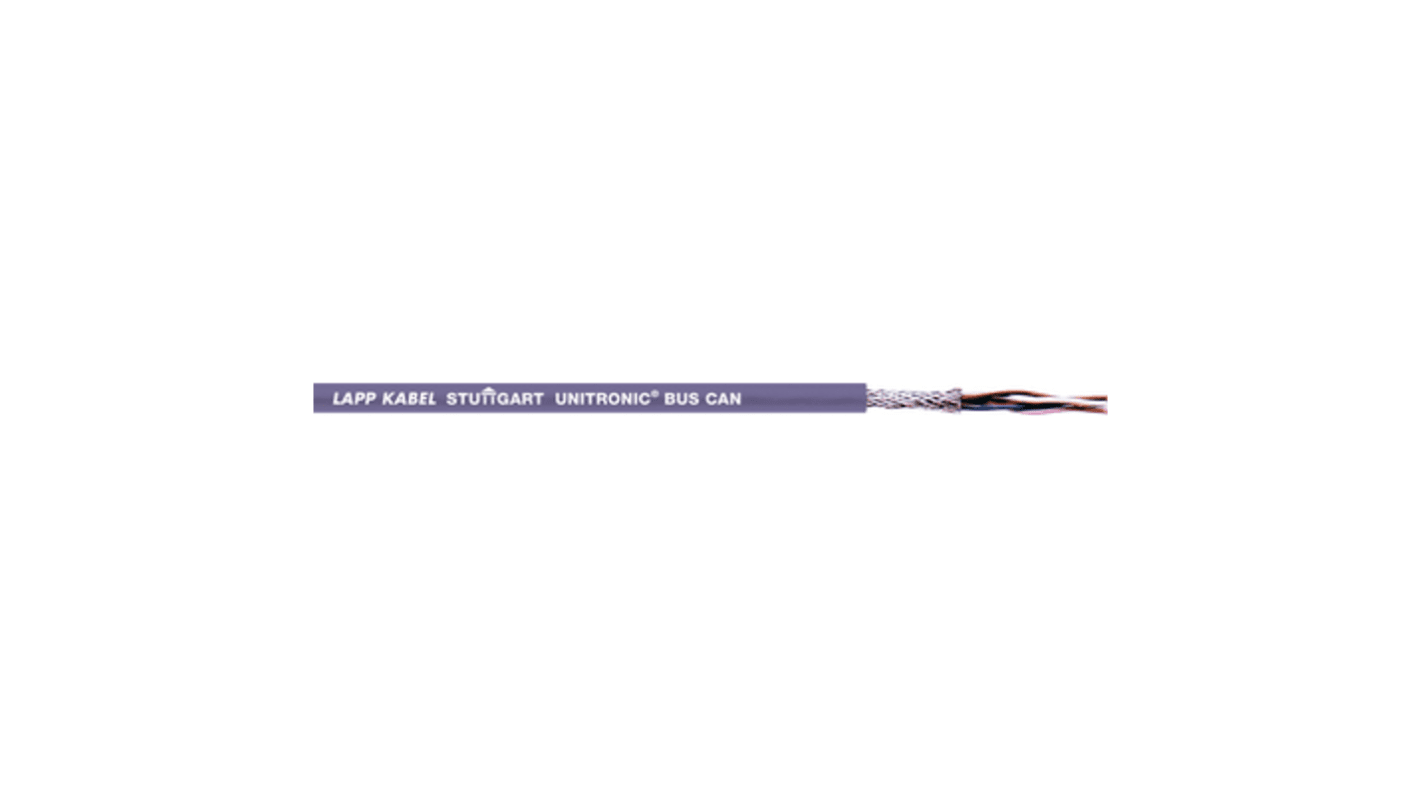 Lapp Netzkabel, 2-adrig Typ Daten Violett x 0,22 mm2, 100m, 250 V ac, PVC