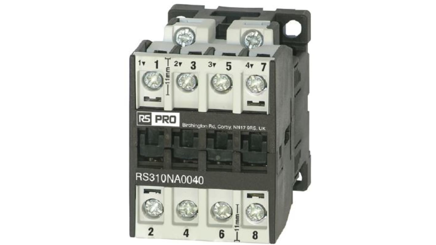 RS PRO Contactor, 230 V Coil, 10 A, 4 kW, 3 → 400 V