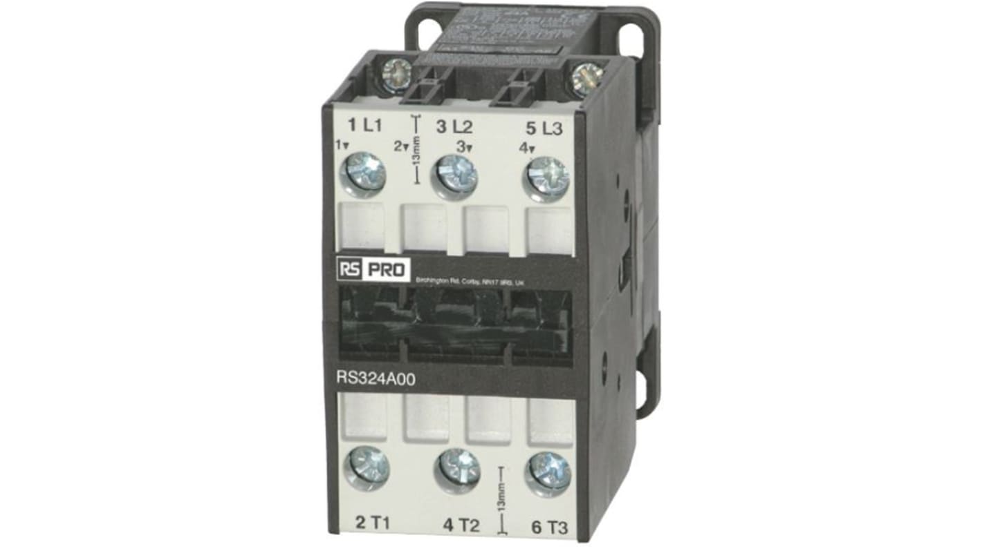 RS PRO Contactor, 230 V Coil, 40 A, 18.5 kW, 3 → 400 V