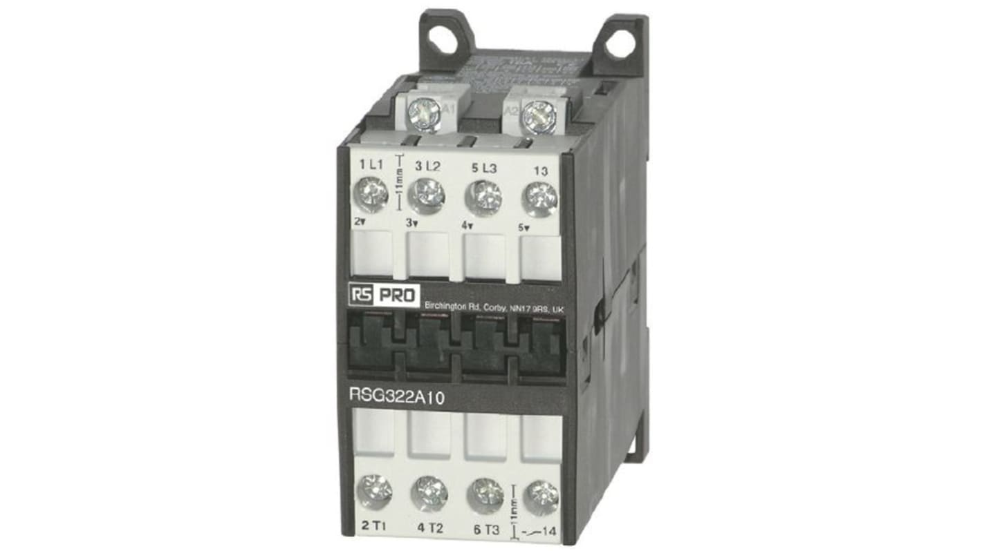 RS PRO Contactor, 24 V Coil, 14 A, 5.5 kW, 3 → 400 V