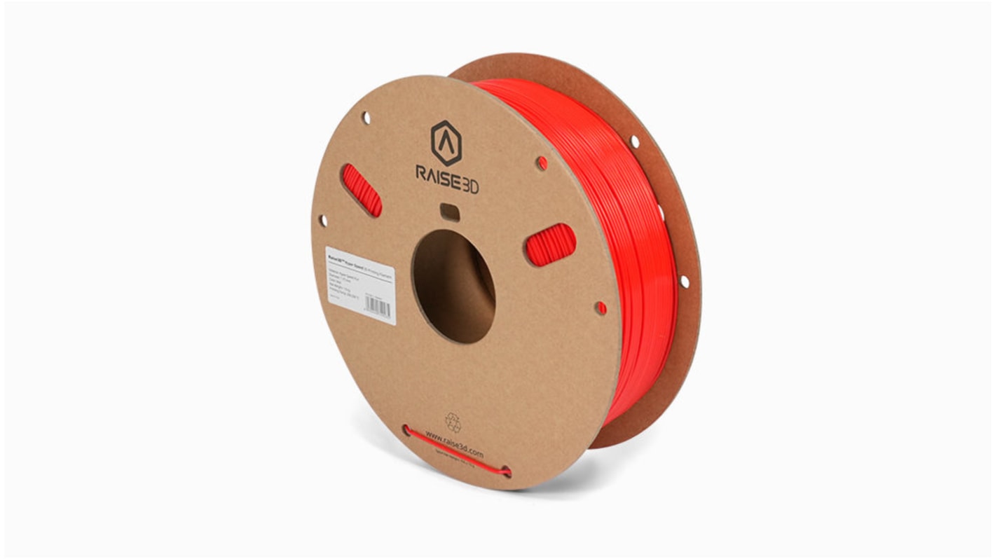 Raise3D PLA 3D-Drucker Filament zur Verwendung mit Hyper FFF-Lösung, Rot, 1.75mm, 1kg