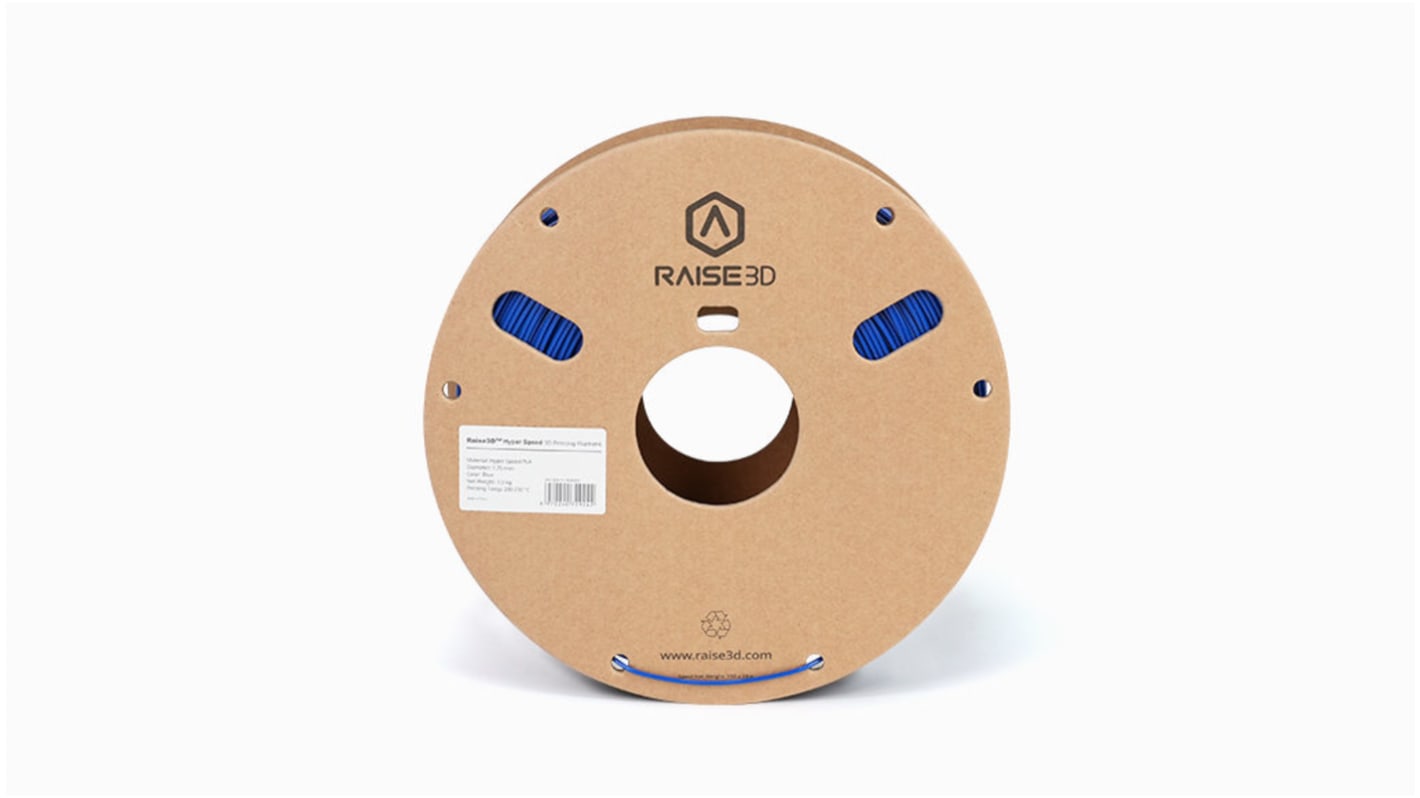 Raise3D PLA 3D-Drucker Filament zur Verwendung mit Hyper FFF-Lösung, Blau, 1.75mm, 1kg