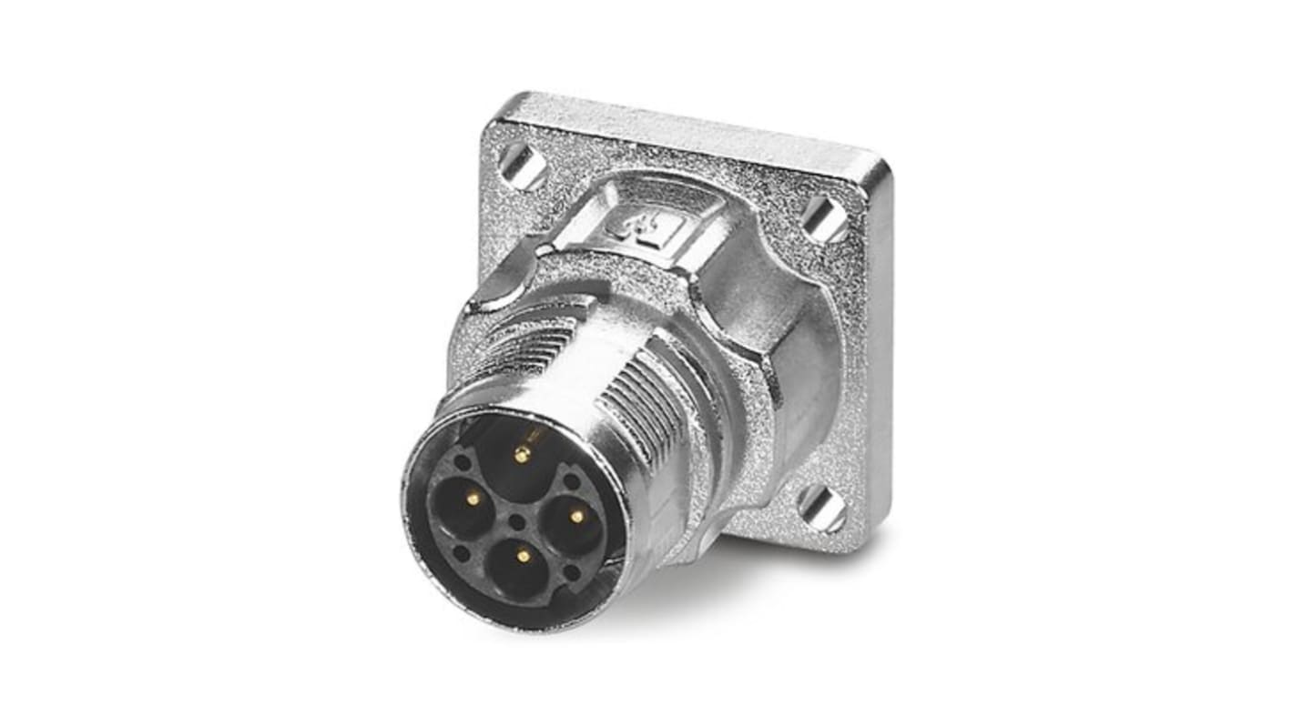 Phoenix Contact Connector, 4 Contacts, Cable Mount, M17 Connector, Plug, Male, IP67, IP68, M17 PRO Series