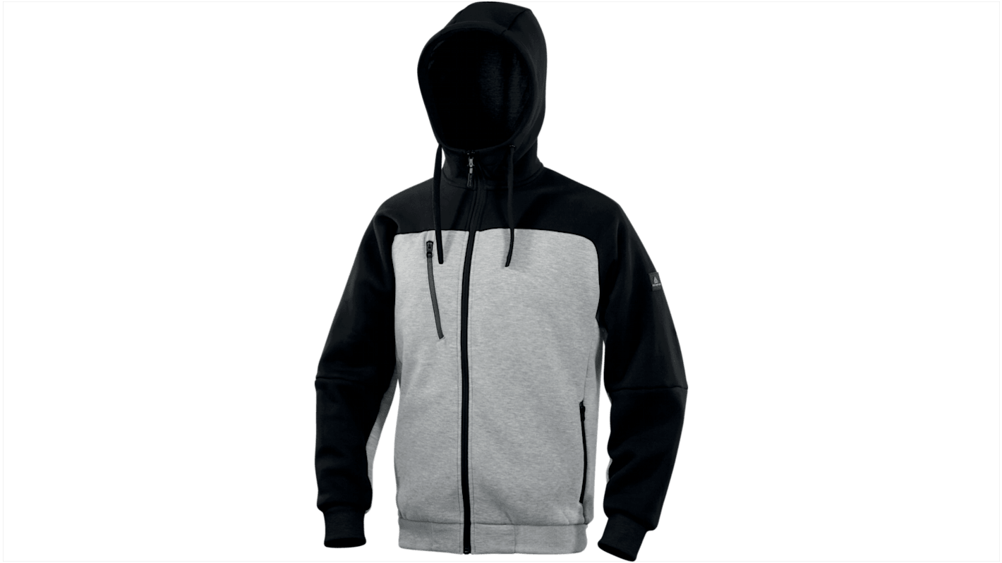 Sudadera de trabajo Delta Plus de color Negro, gris, talla XXXL, para , Unisex, serie BORGO, 35 % algodón, 65 %