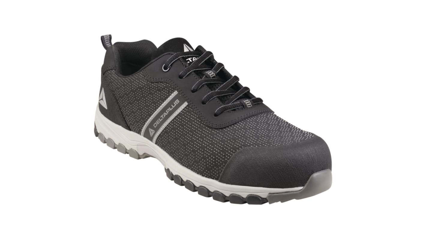 Delta Plus BOSTON S1P SRC Men's Black, Grey Composite  Toe Capped Safety Shoes, UK 6.5, EU 40