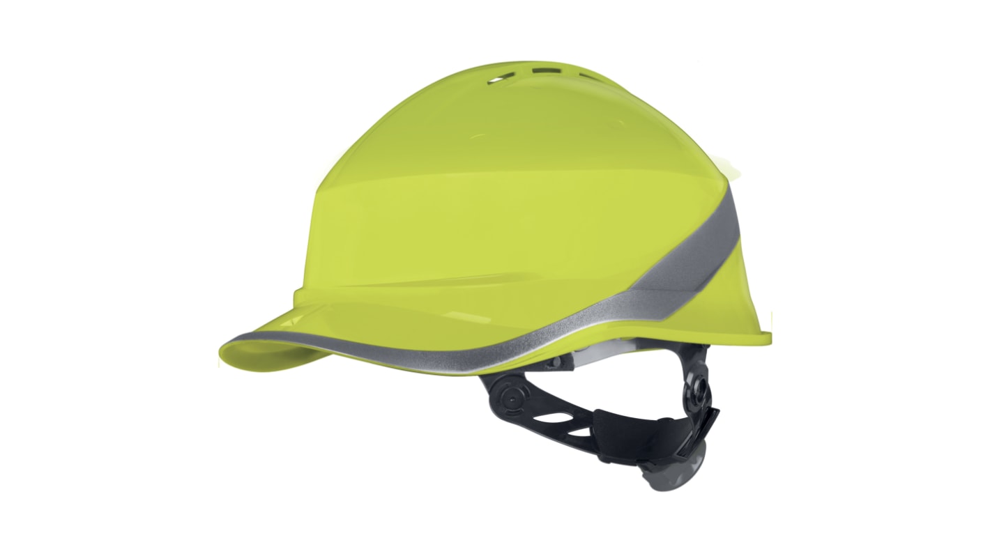 Casco de seguridad Delta Plus DIAMONDVI WIND de color Amarillo, ajustable , ventilado