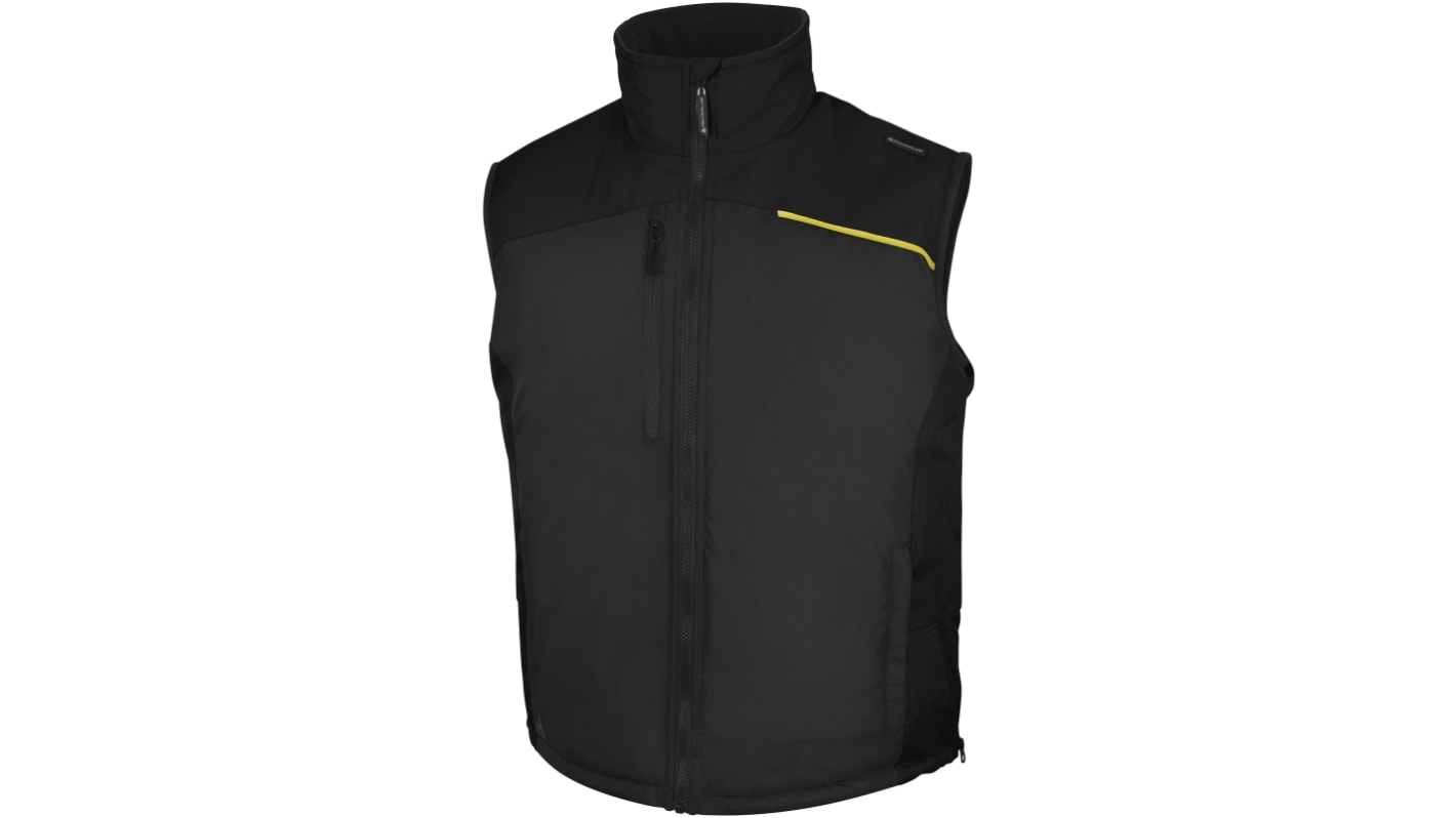 Delta Plus FIDJI3 Black/Green/White/Yellow Comfortable, Soft Bodywarmer, XXL