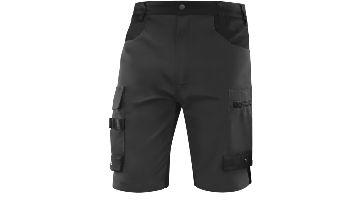 Short de travail Delta Plus M5BE3STR, taille 41.5 → 46pouce, Noir/Vert/Blanc/Jaune, Unisexe, en Toile