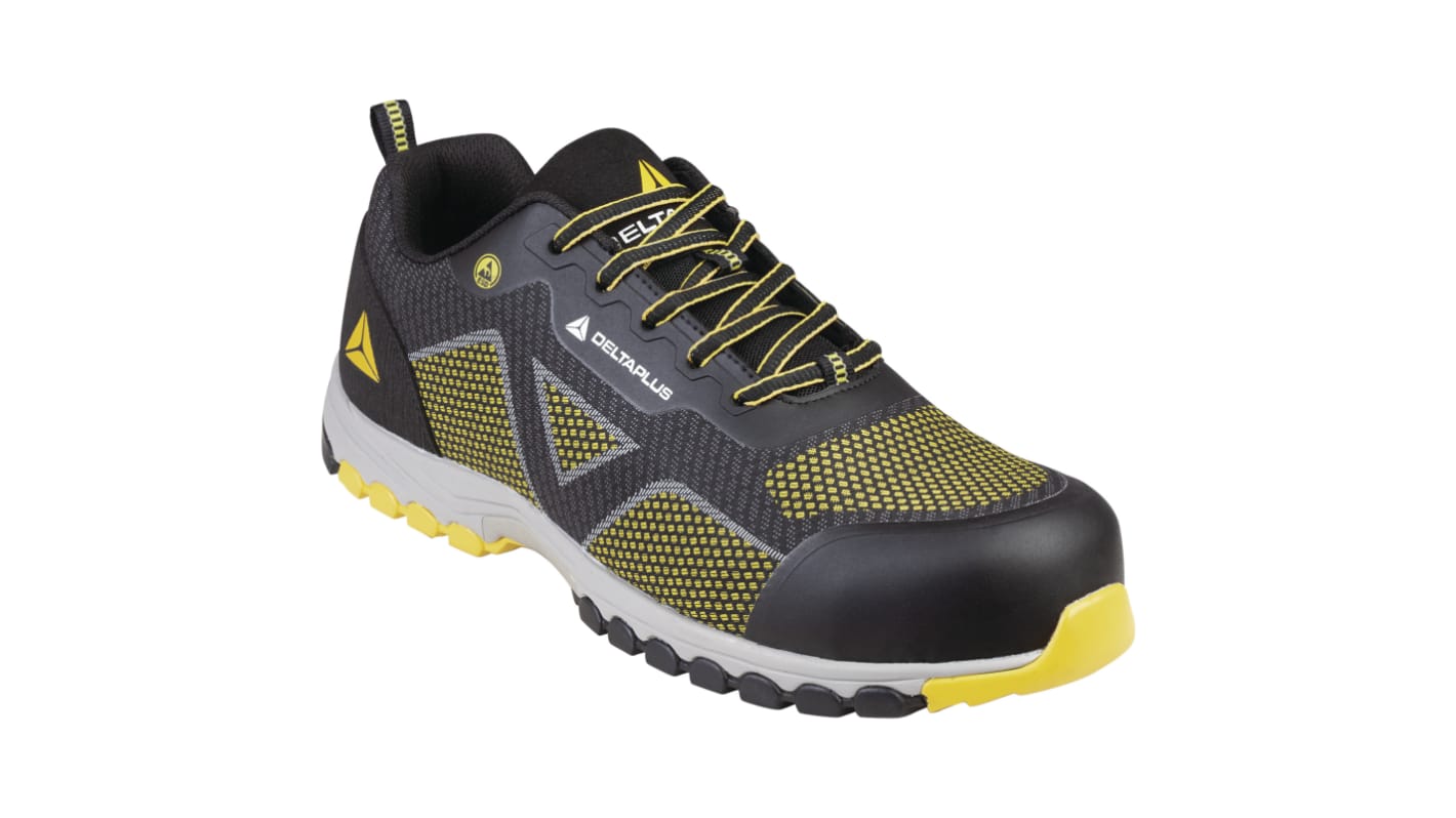 Zapatos de seguridad para hombre Delta Plus de color Negro/amarillo, talla 40, S1P SRC