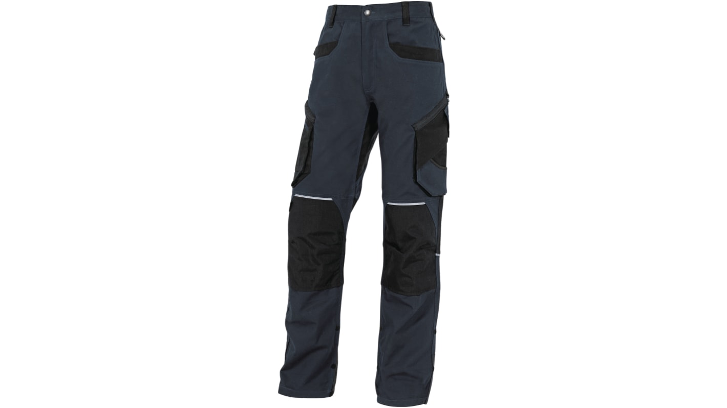 Delta Plus MOPA2 Blue, Dark Navy Unisex's Cotton, Elastane Durable, Stretchy Work Trousers 32 → 35.5in, 81.28