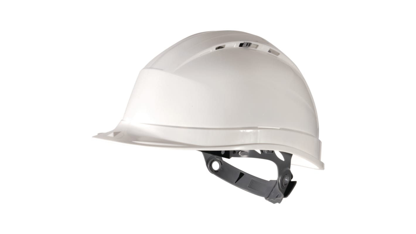 Delta Plus QUARTZ I White Safety Helmet , Adjustable, Ventilated