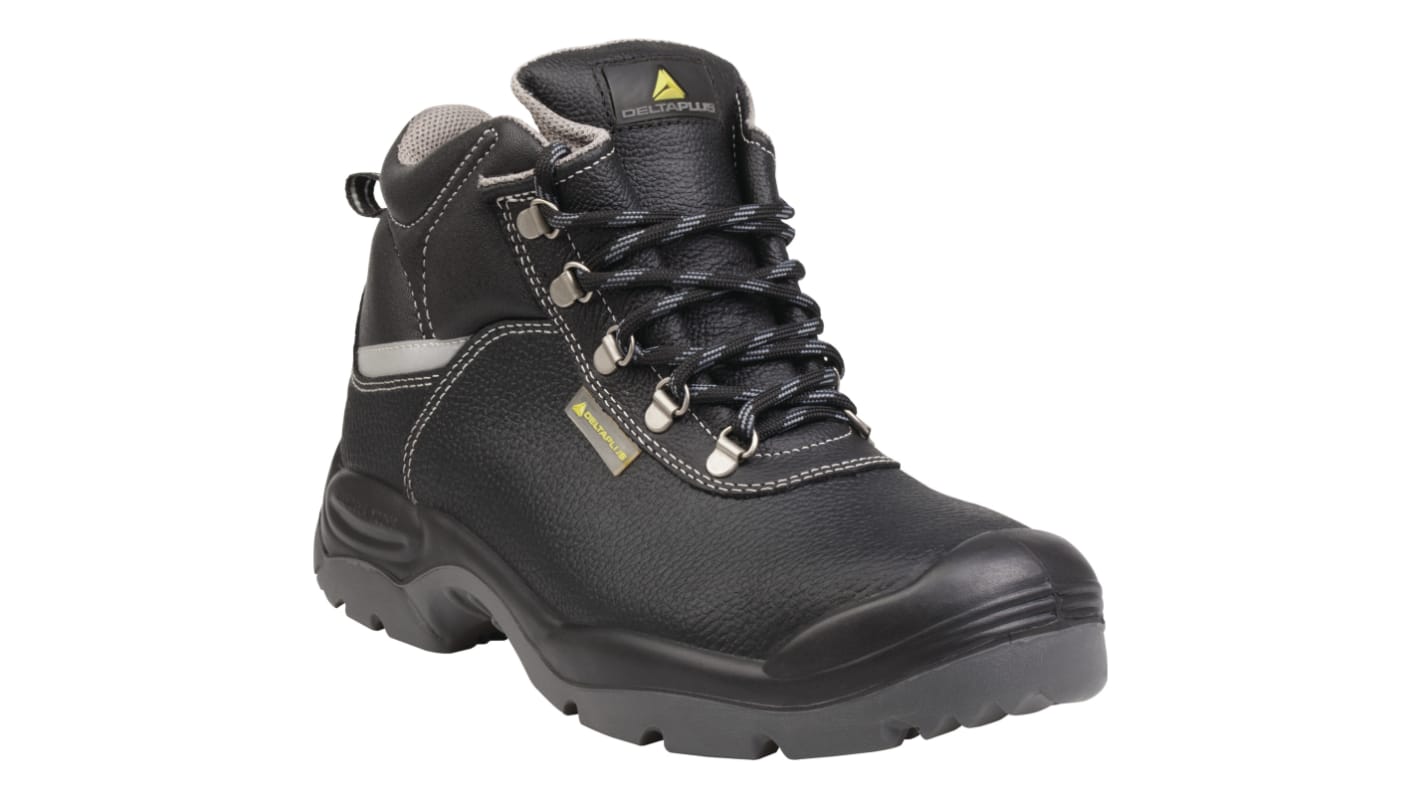 Delta Plus SAULT2 S3 SRC EN20345 S3, Herren, Sicherheitsstiefel Schwarz, mit Edelstahl-Schutzkappe , Größe 47 / UK 12