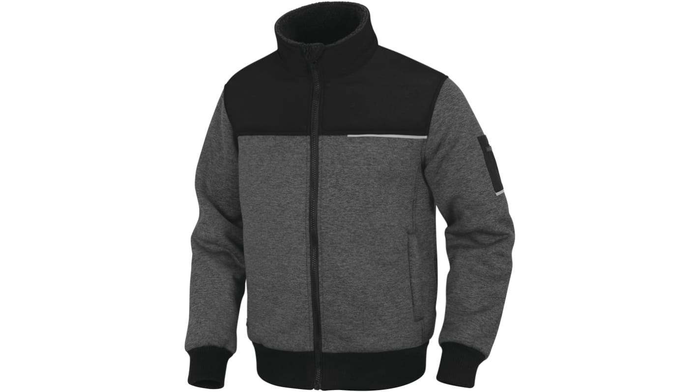 Chaqueta polar Delta Plus de color Negro, gris, talla L, para , Unisex, serie SHERMAN2, 100 % poliéster