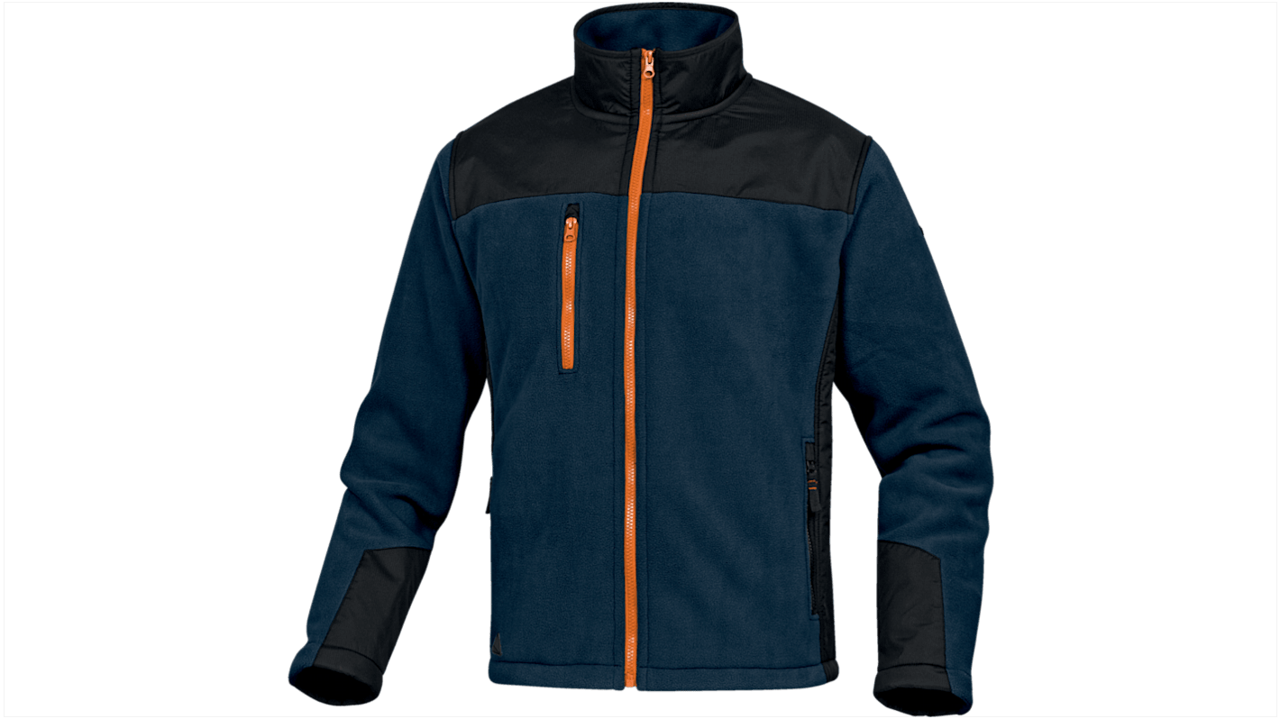 Delta Plus BRIGHTON2 Unisex Fleece-Jacke, 100 % Polyester Schwarz/Grün/Weiß/Gelb, Größe S