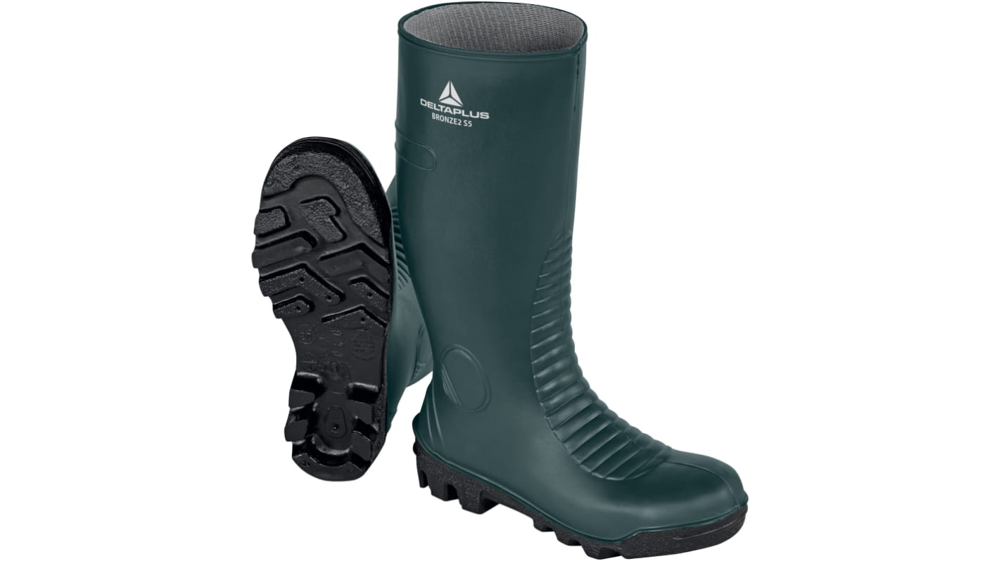 Botas de seguridad Delta Plus, serie BRONZE2 S5 SRA de color Negro, Verde, talla 38, S5 SRA