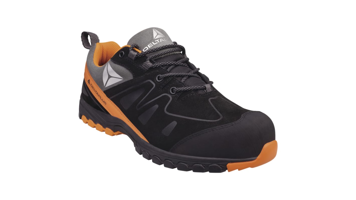 Delta Plus BROOKLYN S3 SRC Men's Black, Orange Composite Toe Capped Safety Shoes, UK 6.5, EU 40