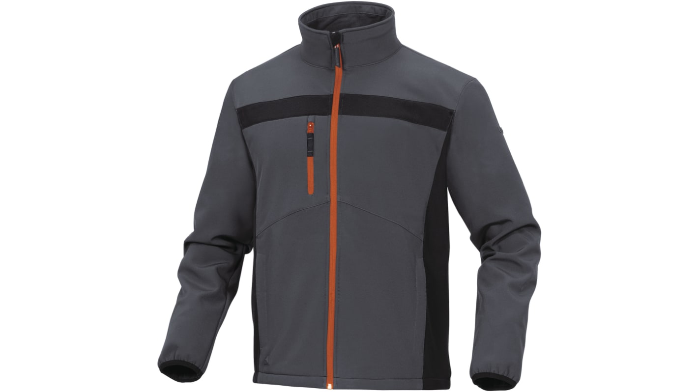 Delta Plus LULEA2 Unisex Softshell Jacke, wasserdicht Schwarz/Grün/Weiß/Gelb, Größe L