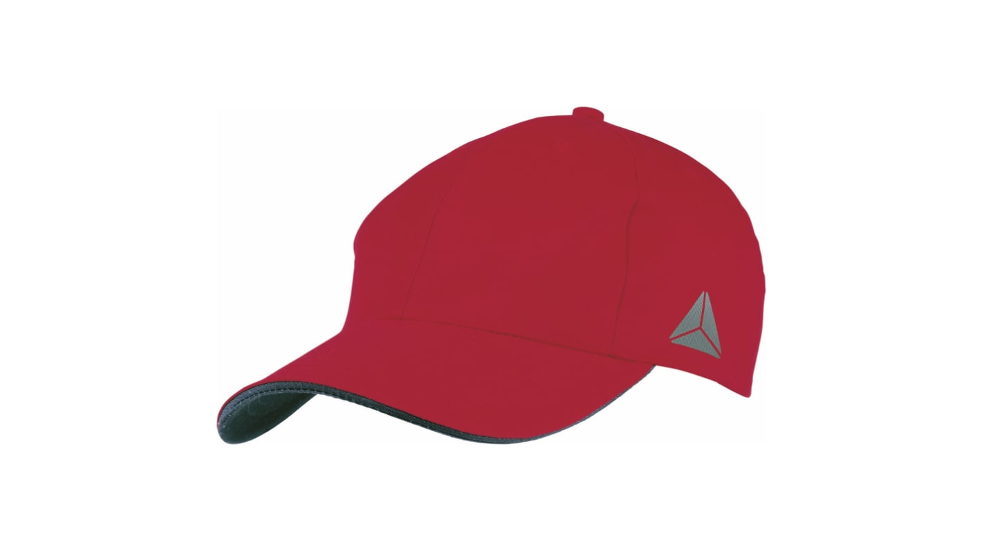 Casquette Gris, Rouge Delta Plus en 65 % COTON - 35 % POLYESTER