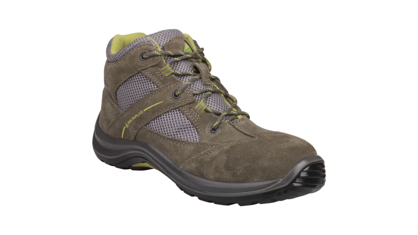 Scarpe antinfortunistiche S1P Delta Plus da  Unisex tg. 44, col. Verde , con puntale di sicurezza