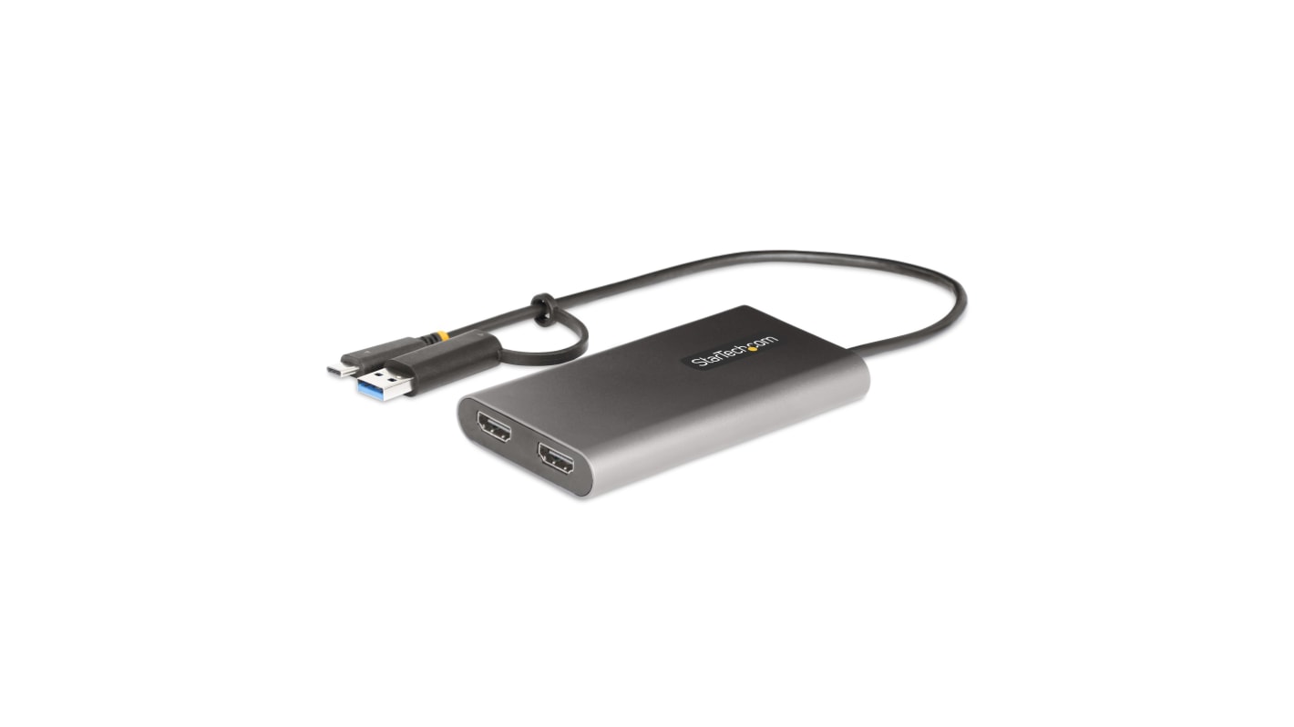 Adattatore StarTech.com, 2 display supportati (HDMI), 1 porte USB A, USB C