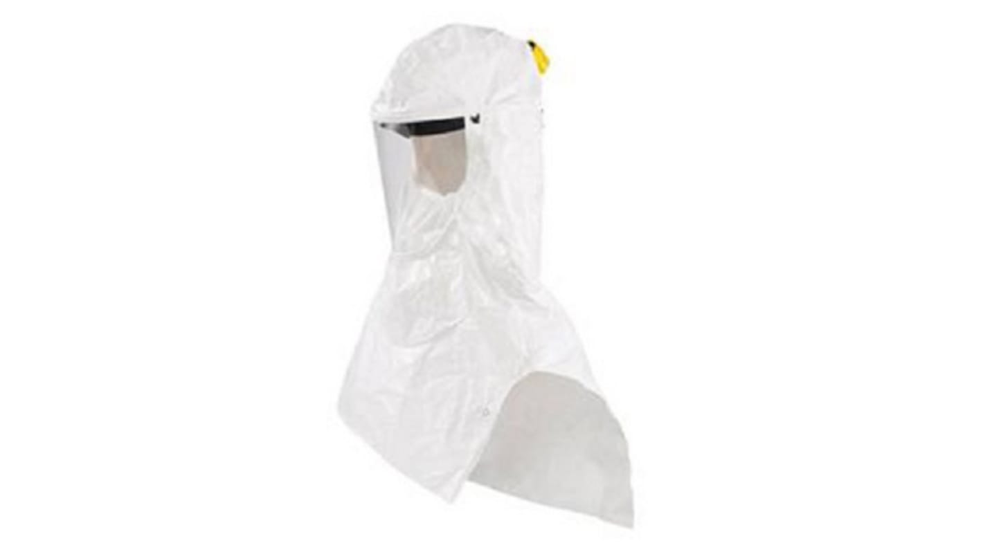 White No Polyethylene Protective Hood, Resistant to Aerosols, Dust, Gas