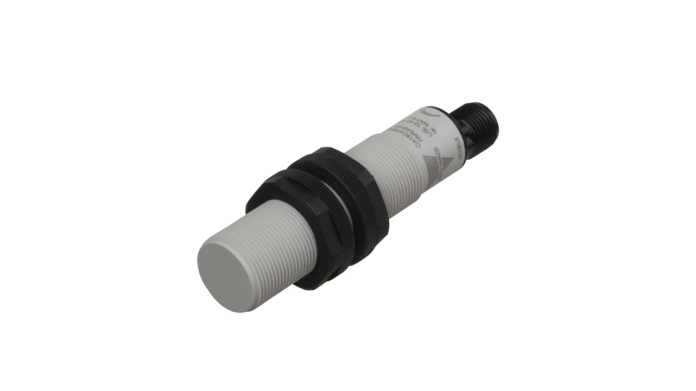 Carlo Gavazzi CA18CAF Series Capacitive Barrel-Style Proximity Sensor, M18 x 1, 8 mm Detection, NPN Output, 10 →