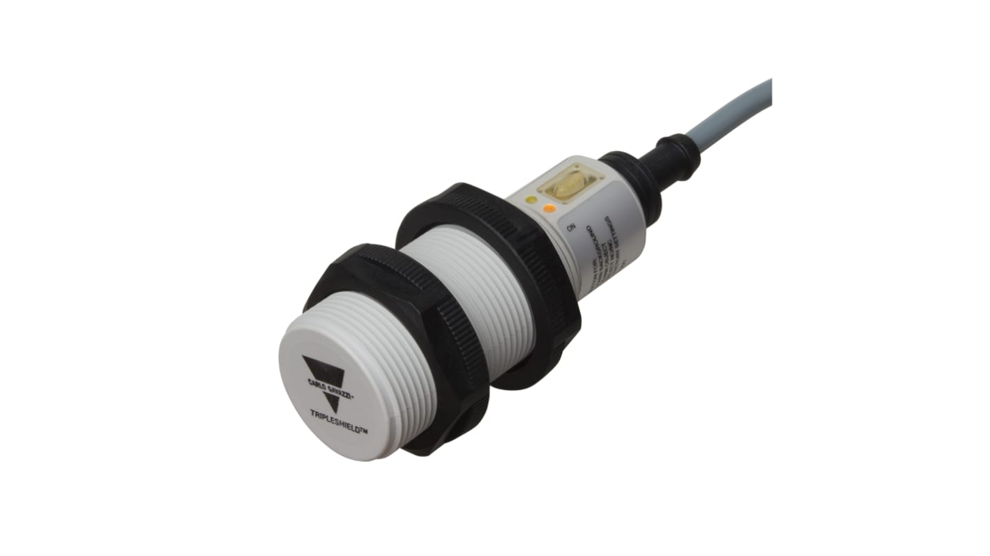 Carlo Gavazzi CA30CLC Series Capacitive Barrel-Style Proximity Sensor, M30 x 1.5, 30 mm Detection, NO/NC, NPN & PNP