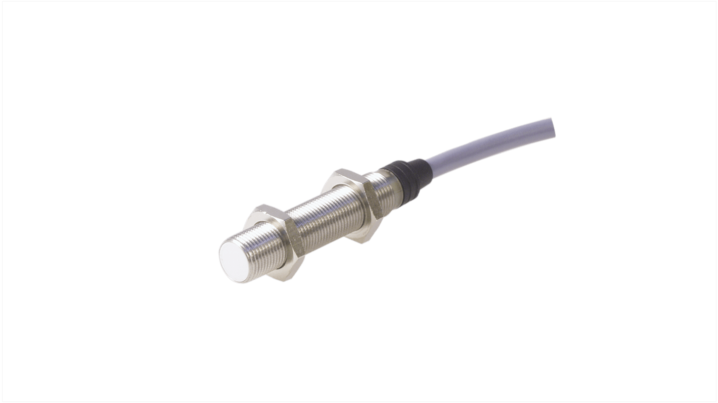 Carlo Gavazzi EI1202 Series Inductive Barrel-Style Inductive Proximity Sensor, M12 x 1, 2 mm Detection, NPN Output, 10