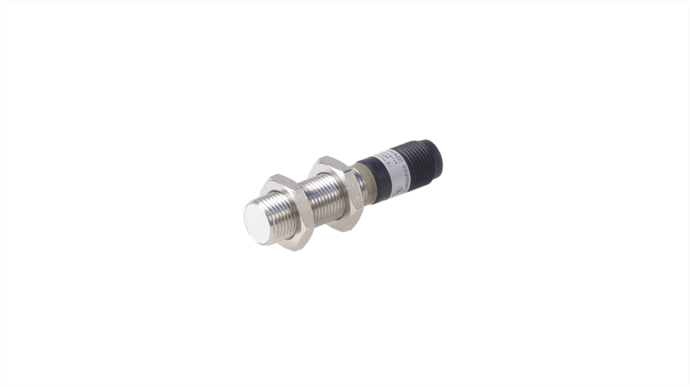 Carlo Gavazzi EI1202 Series Inductive Barrel-Style Inductive Proximity Sensor, M12 x 1, 2 mm Detection, PNP Output, 10