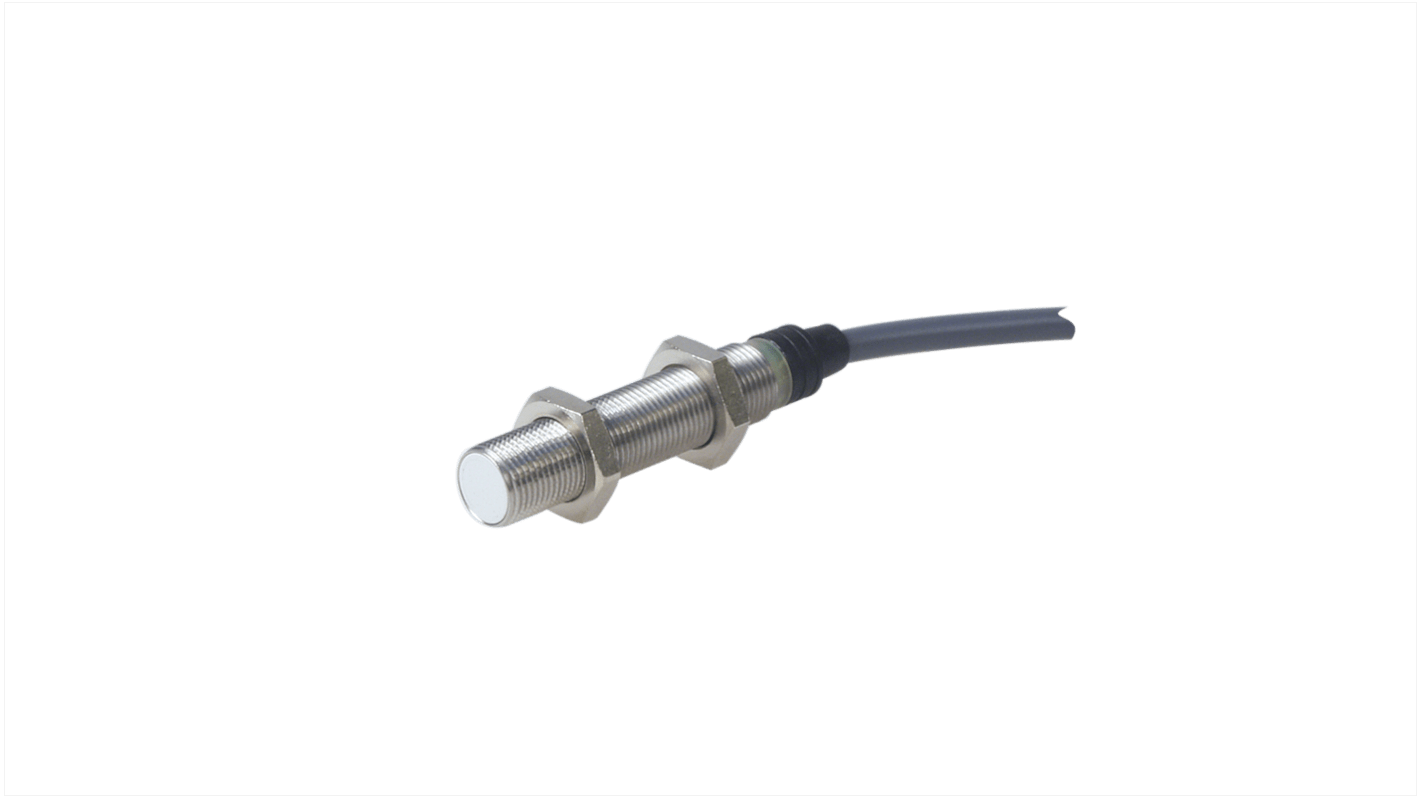 Carlo Gavazzi EI1202TB Series Inductive Barrel-Style Inductive Proximity Sensor, M12 x 1, 2 mm Detection, NC Output, 20