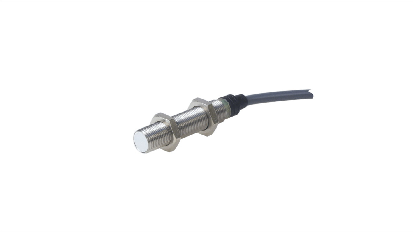 Carlo Gavazzi EI1202TB Series Inductive Barrel-Style Inductive Proximity Sensor, M12 x 1, 2 mm Detection, NO Output, 20