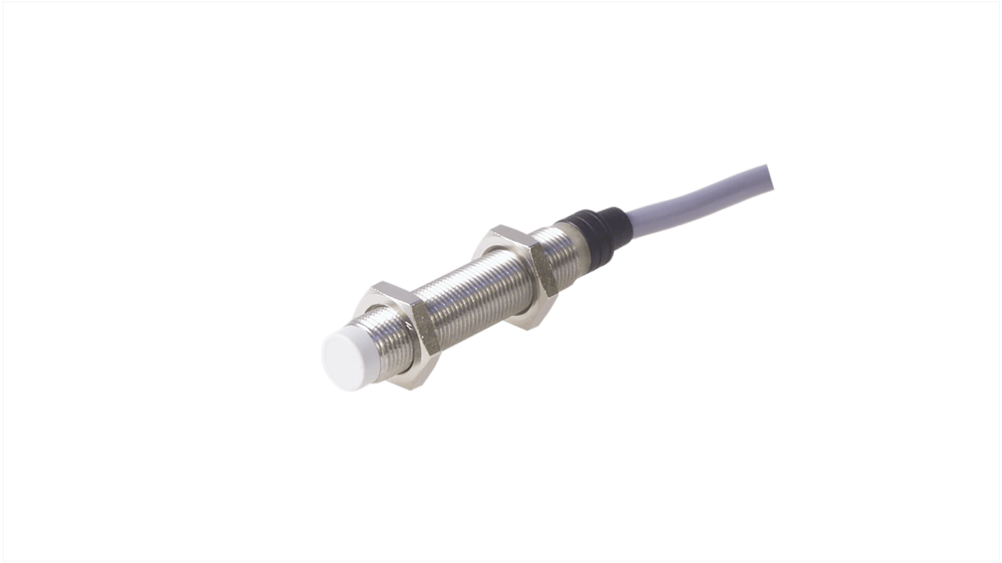 Carlo Gavazzi EI1204 Series Inductive Barrel-Style Inductive Proximity Sensor, M12 x 1, 4 mm Detection, NPN Output, 10