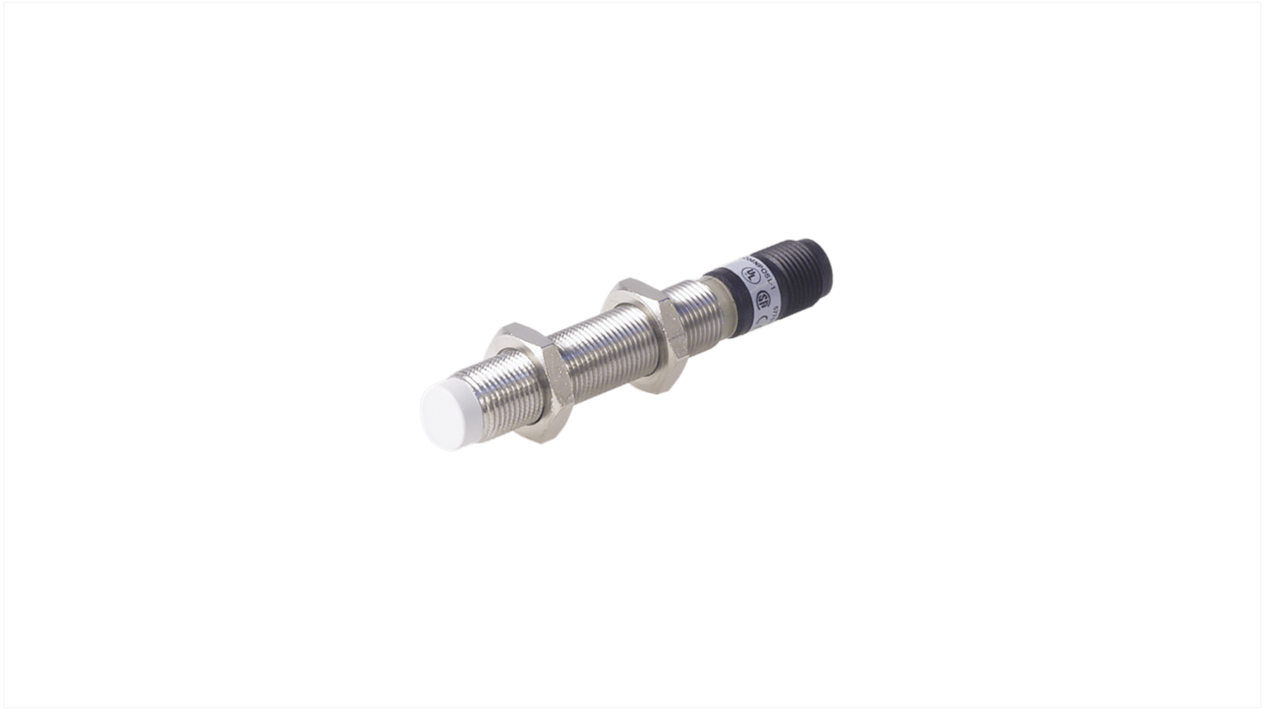 Carlo Gavazzi EI1204 Series Inductive Barrel-Style Inductive Proximity Sensor, M12 x 1, 4 mm Detection, NPN Output, 10